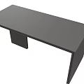 Modern Black Office Desk With Sleek Smooth Surface And Sturdy Legs Design