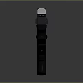 Black Tactical Pistol With Mounted Sight Underbarrel Light And Ergonomic Grip