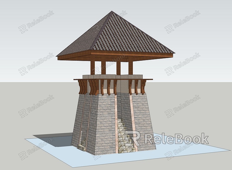 Southeast Asian Style Pavilion model