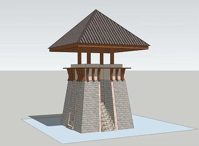 Southeast Asian Style Pavilion 3d model
