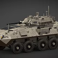 Armored Military Tank Featuring Camouflage Paint Multiple Wheels And Weapon System