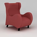 Tech Exhibition Hall Interior With Modern Red Armchair And Comfortable Seating Design 3d model