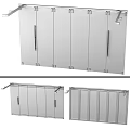 Modern Glass Swing Door Design With Metal Frame And Handles For Interior