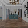 Modern Public Office Space With Glass Top Table Grey Rolling Chairs Bookshelves And Wooden Flooring