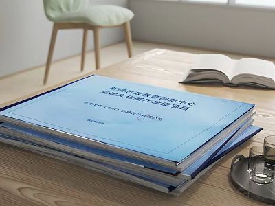 Stacked Blue Books And Magazines On Wooden Table With Open Book And Glasses 3d model