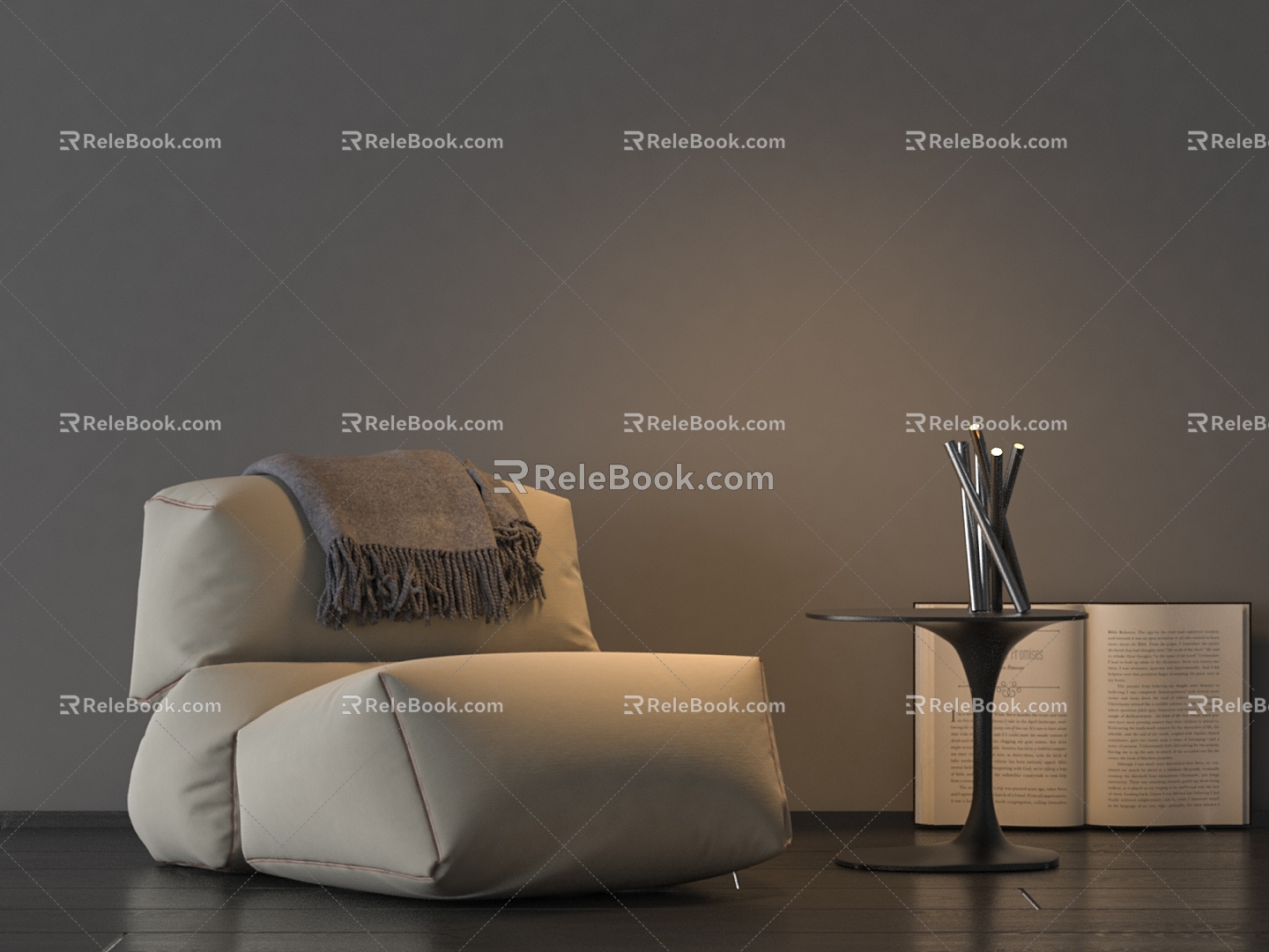 Modern Lazy Sofa Single Sofa 3d model