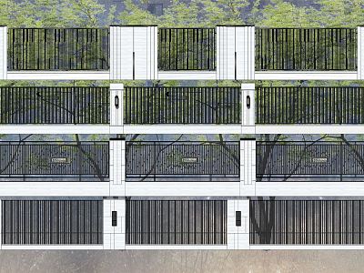 Modern fence residential area fence iron grille railing fence model