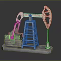 Industrial Oil Pump Equipment With Dual Mechanical Arms Ladder Stand And Base Platform