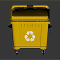 Modern trash can outdoor trash can public trash can sorting trash can 3d model