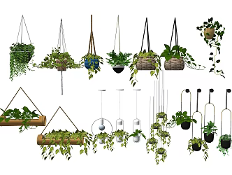 modern hanging basket 3d model