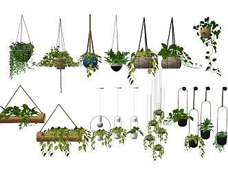 modern hanging basket 3d model