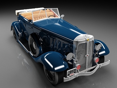 car vintage car sedan 3d model