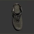 High Top Sneakers with Beige Upper Red Accents and Classic Laces Design
