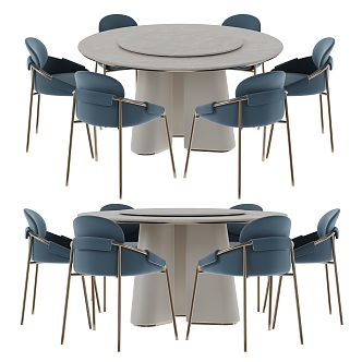 Dining table and chair combination 3d model