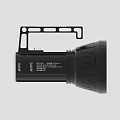 Rechargeable Flashlight Black and Red Design with Ergonomic Handle Grip Portable Household Appliance