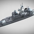 Donald Cook DDG-75 Destroyer Warship Cruiser Frigate Ship Carrier Low Face Number Low Model Film and Television Realism 3d model