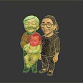 Family of Three Generations With Elderly Grandparent Holding Baby And Adult Woman Standing