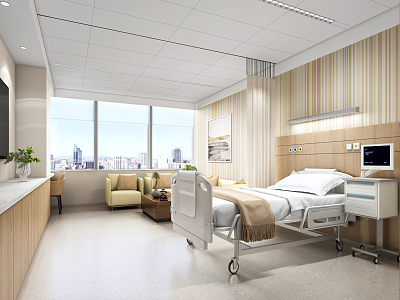 Modern Ward Hospital Ward 3d model