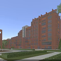Modern Industrial Factory Building Featuring Multi Storey Structure And Large Glass Facades