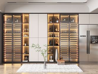 Modern Wine Cabinet 3d model