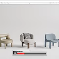 Modern Lazy Sofa Single Sofa Lazy Sofa 3d model
