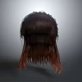 Game And Movie Character Hairstyle Design With Brown Ombre Hair And Intricate Braided Patterns