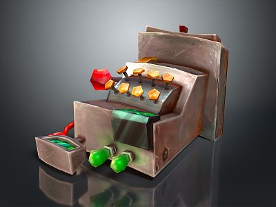 Modern Cash Register Cash Teller Cartoon Cash Register Animation Cash Register model