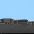 Modern Hospital Building With Glass Curtain Walls Waterfront View And Contemporary Design