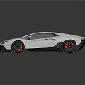 White Modern Sports Car With Sleek Aerodynamic Body And Black Alloy Wheels