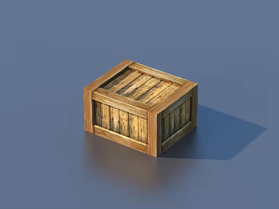 Rustic Wooden Storage Box For Home Daily Necessities Organizing 3d model