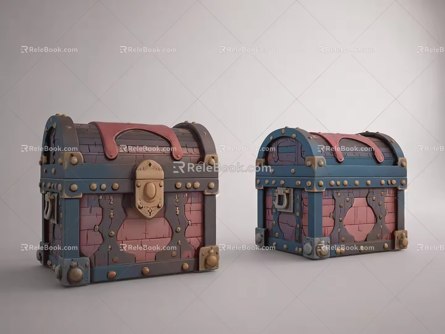 European Style Retro Treasure Box Medieval Retro Jewelry Box Exquisite Storage Box Retro Jewelry Box Medieval Treasure Box 3d model