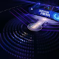 Modern Stage Design Featuring Lighting Effects Large Screen and Audience Seats