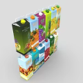 Decorative Ornament Set with Vibrant Fruit Juice Cartons and Various Flavors for Neat