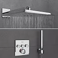 Modern Shower Sauna Design With Glass Enclosure And Rainfall Shower Head