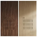 Public Facility Storage Lockers Featuring Wooden Panel Design And Secure Compartments 3d model