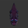 Cute Purple Pink Dragon With Blue Spikes And Colorful Spots Design