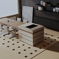 Modern table combination 3d model