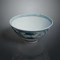Elegant Blue And White Ceramic Bowl With Traditional Pattern For Daily Household Use