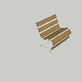 Stylish Wooden Slatted Outdoor Bench With Metal Frame For Garden Seating
