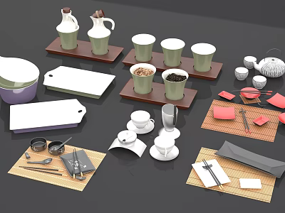 Modern Tableware 3d model
