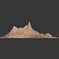 Dramatic Mountainous Terrain Showcasing Rugged Canyons Winding Ridges And Detailed Surface Texture