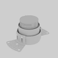 White Surface Mounted Downlight Spotlight with Adjustable Wings and Bright LED Light