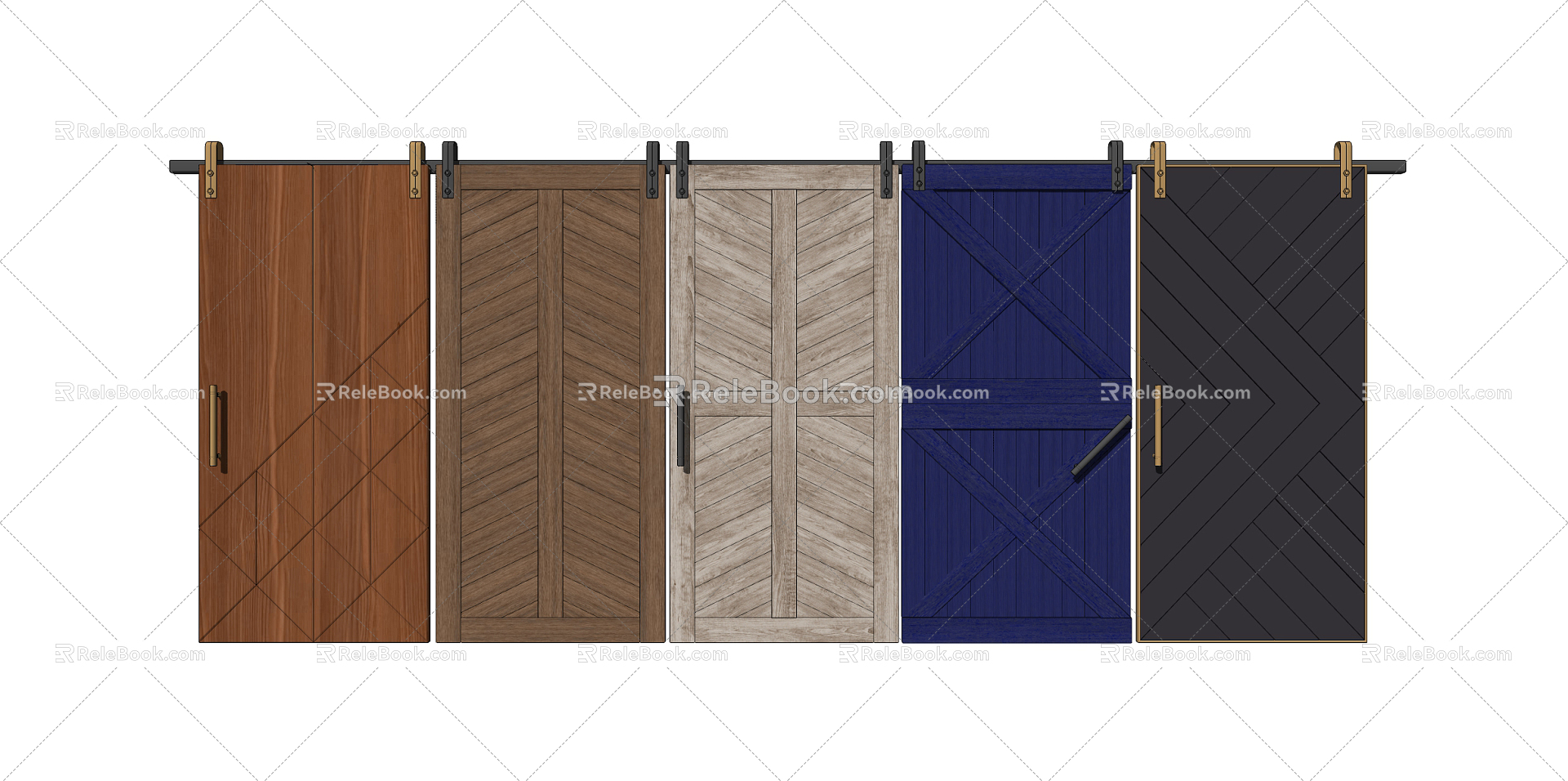 Industrial LOFT Barn Door Decorative Door 3d model