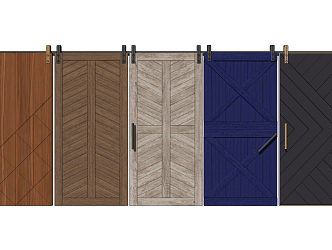 Industrial LOFT Barn Door Decorative Door 3d model