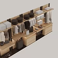 Modern Wooden Wardrobe Storage Design With Hanging Clothes Drawers Bags And Shoes
