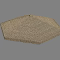 Octagonal Thatch Sunshade Canopy with Natural Fiber Roof for Outdoor Garden Use