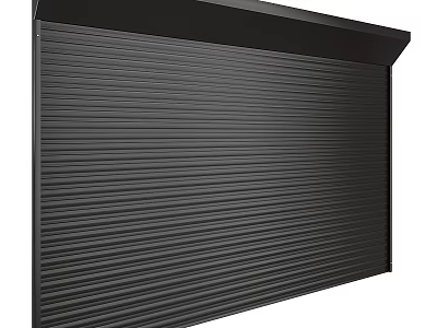 Black Steel Roll Up Security Door With Durable Design For Home Protection 3d model