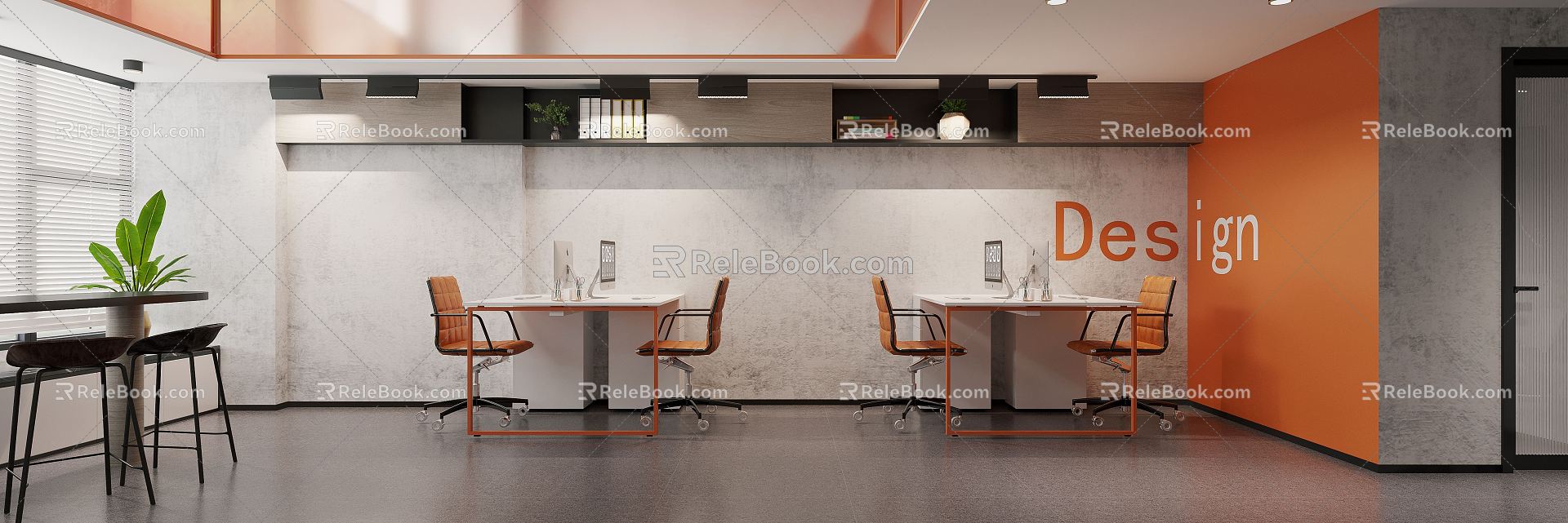 Industrial LOFT Public Office Area 3d model