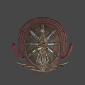 Samurai Helmet With Fanged Red Mask And Dragon Ornament Traditional Design