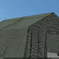 Green Camping Tent With Support Poles For Outdoor Living Activities